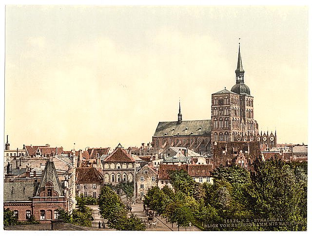 Stralsund Pommeraina Vintage A4 Photo Print
