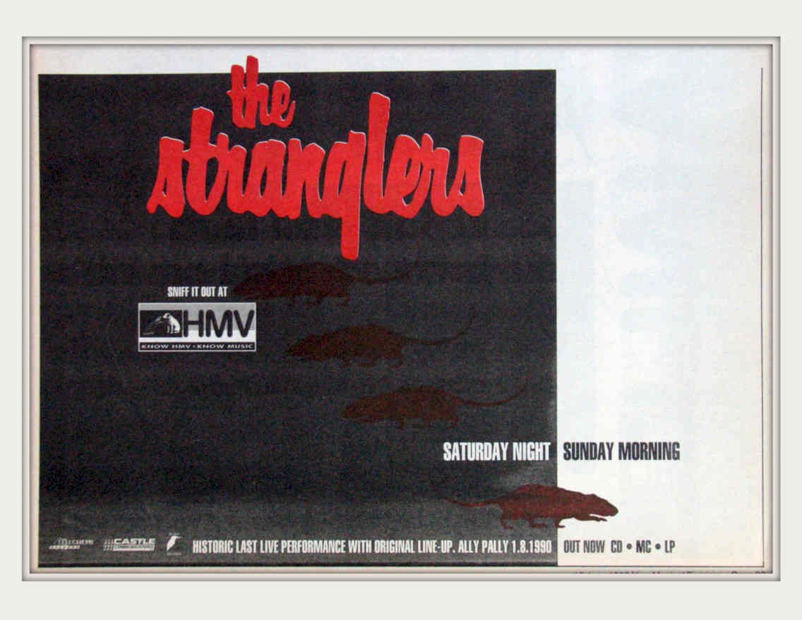 Stranglers Saturday Night Vintage Retro Advert Poster A4 Photo Print