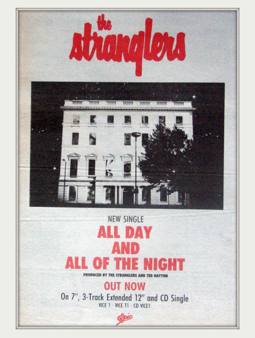 Stranglers Single Album Vintage Retro Advert Poster A4 Photo Print