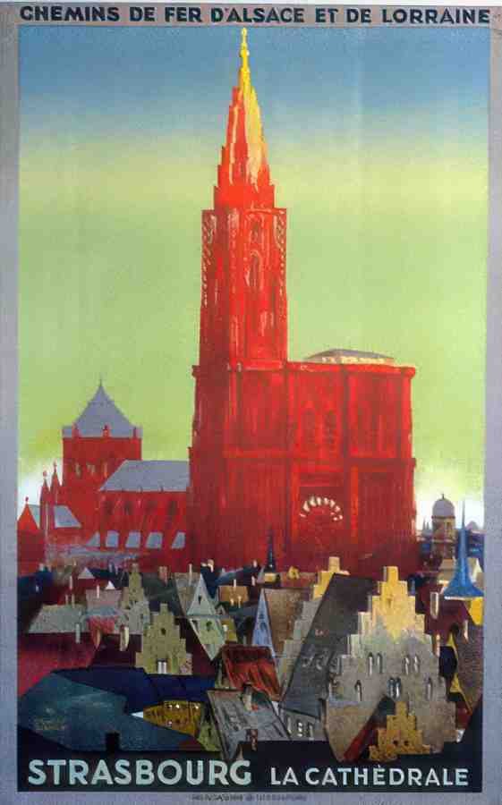 Strasbourg cathedrale Vintage Advert A4 Photo Print