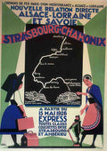 Strasbourg chamonix by Broders Vintage Advert A4 Photo Print