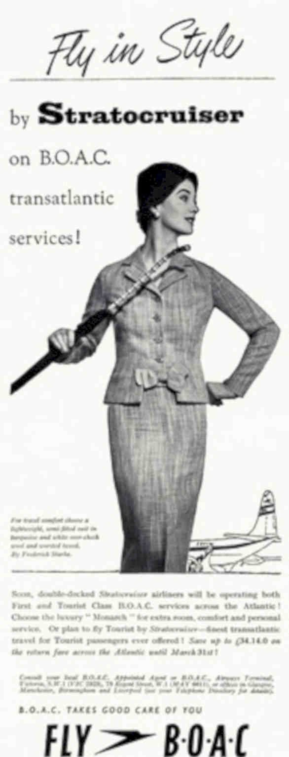 Stratocruiser Boac Flyer Vintage Retro Advert Poster A4 Photo Print