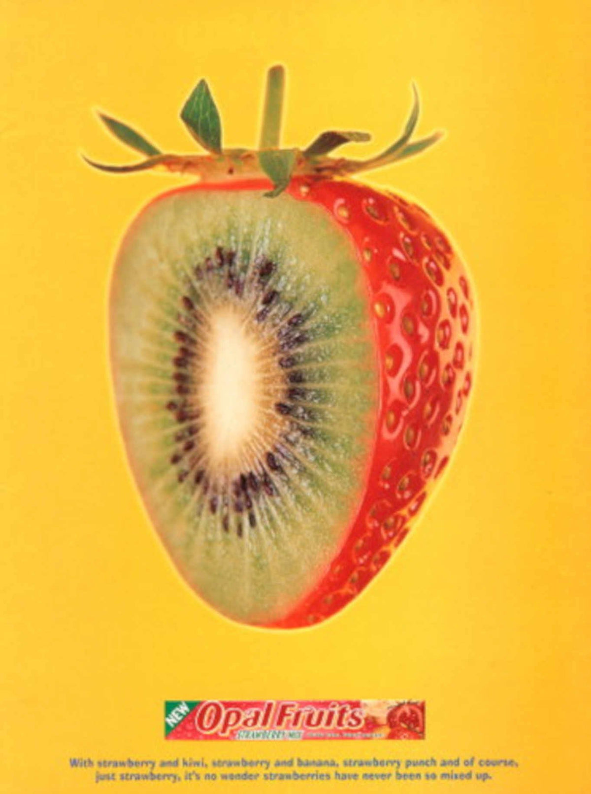 Strawberry Kiwi Opal 1990s Vintage Retro Advert
