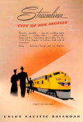 Streamliner City La 1940s Vintage Retro Advert Poster