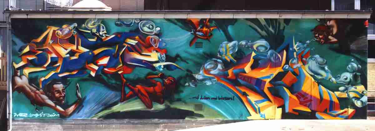Street Art 1645 1622 GRAFFITI A4 Photo Print
