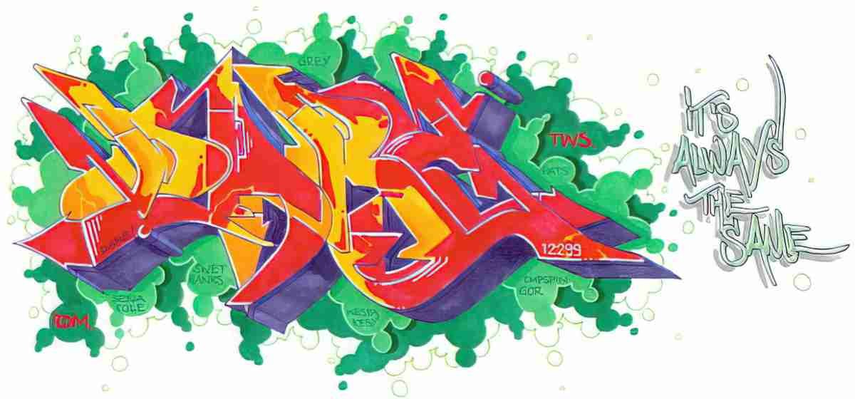 Street Art 1703 1680 GRAFFITI A4 Photo Print