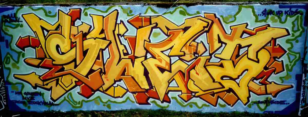 Street Art 4444 4443 GRAFFITI A4 Photo Print