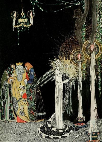Street Art Street Art Kay Nielsen in powder and crinoline 1912 2 A4 Photo Print