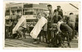 Street Barbers At Ship Dock Shanghai China barber advert A4 Photo Print