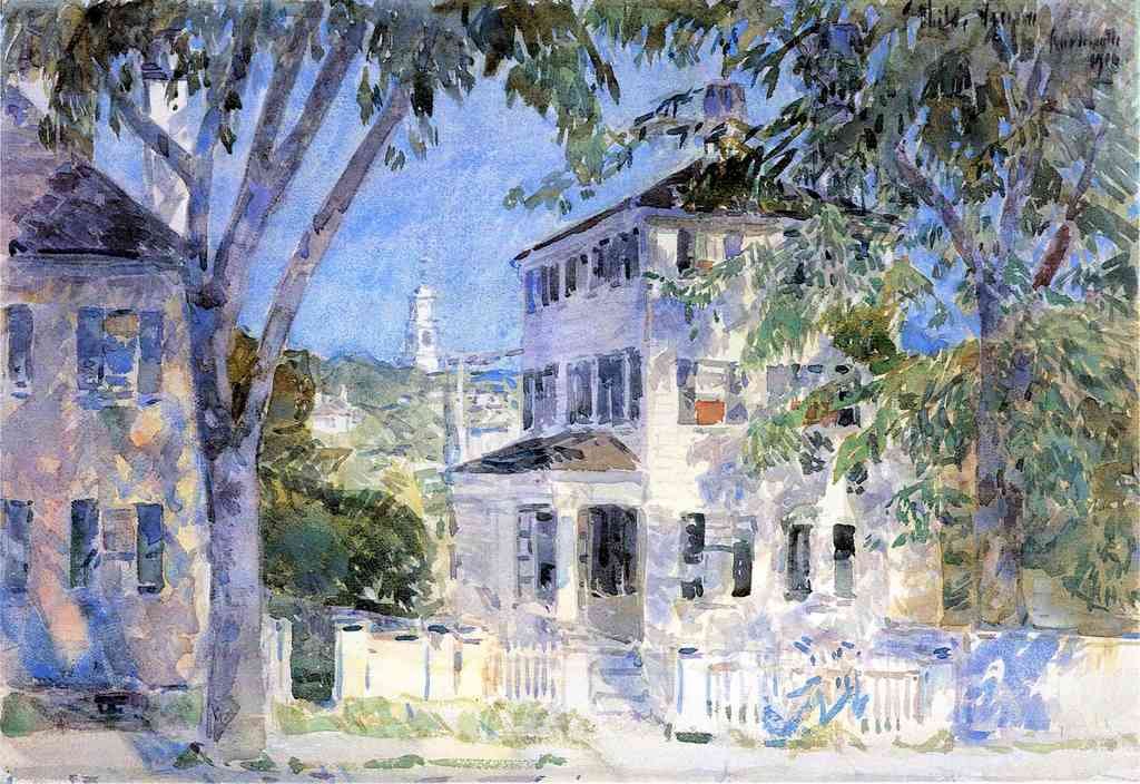 Street In Portsmouth Hassam Impressionism American A4 Photo Print