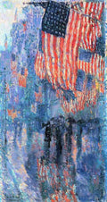 Street In The Rain Hassam Impressionism American A4 Photo Print