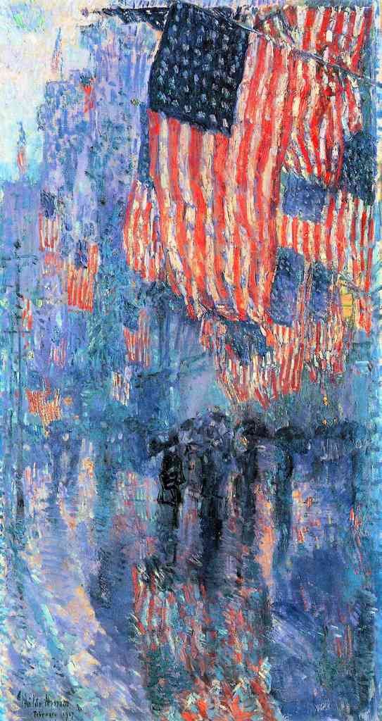 Street In The Rain Hassam Impressionism American A4 Photo Print