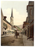 Street scene Partenkirchen Upper Bavaria Vintage A4 Photo Print