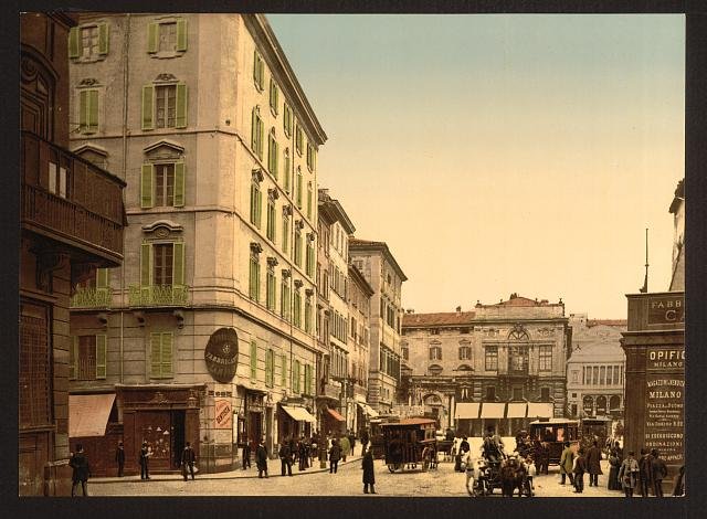 Street scene Rome Vintage A4 Photo Print