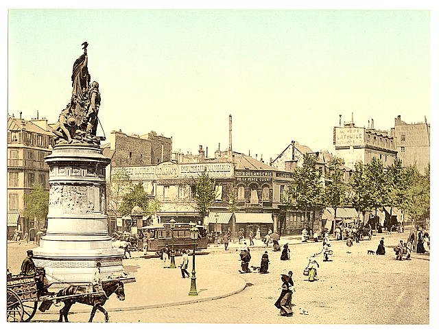 Street scenePlace Clichy Paris Vintage A4 Photo Print