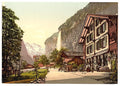 Street view Bernese Oberland Vintage A4 Photo Print