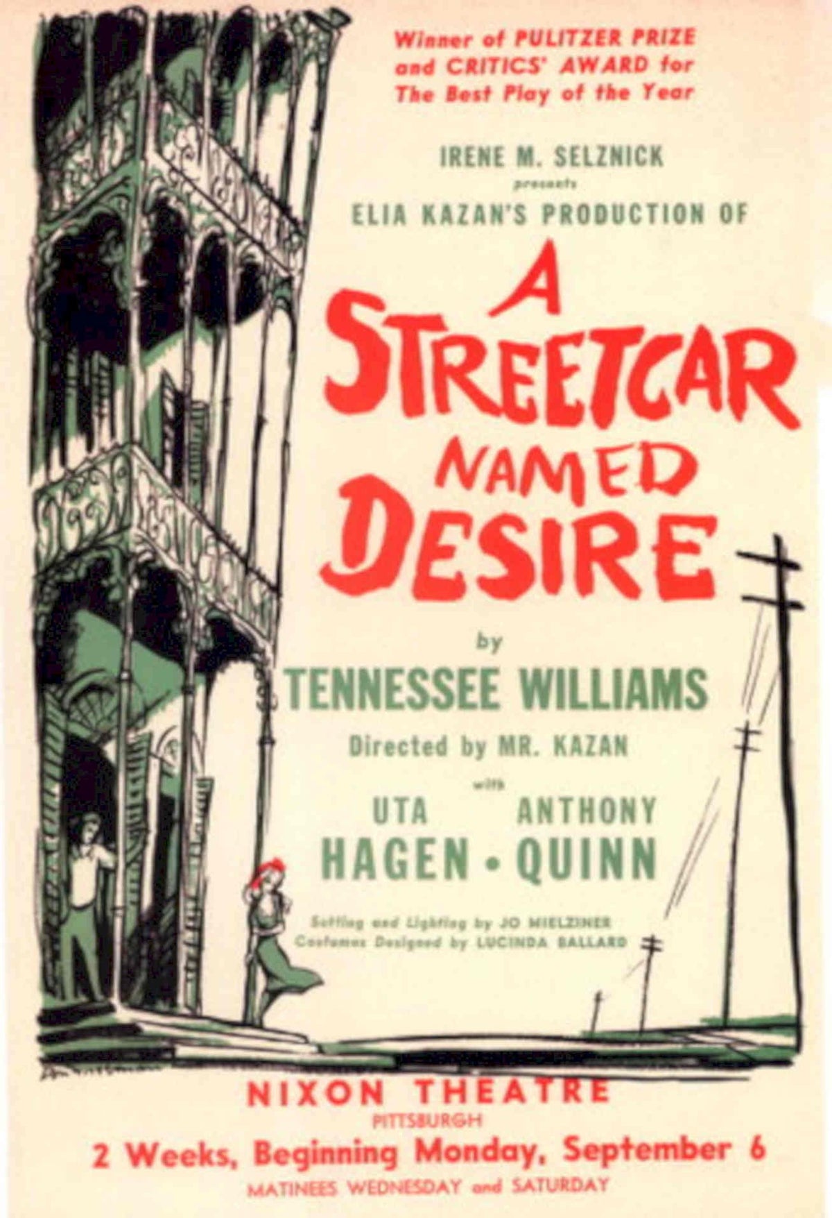Streetcar Desire 1947 1940s Vintage Retro Advert Poster
