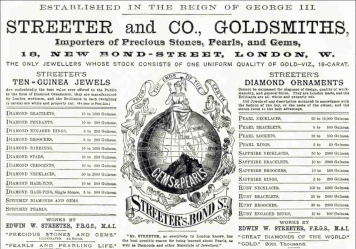 Streeter Gems Jewelry Vintage Retro Advert Poster A4 Photo Print