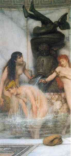 Strigilis and sponges by Alma Tadema A4 Photo Print