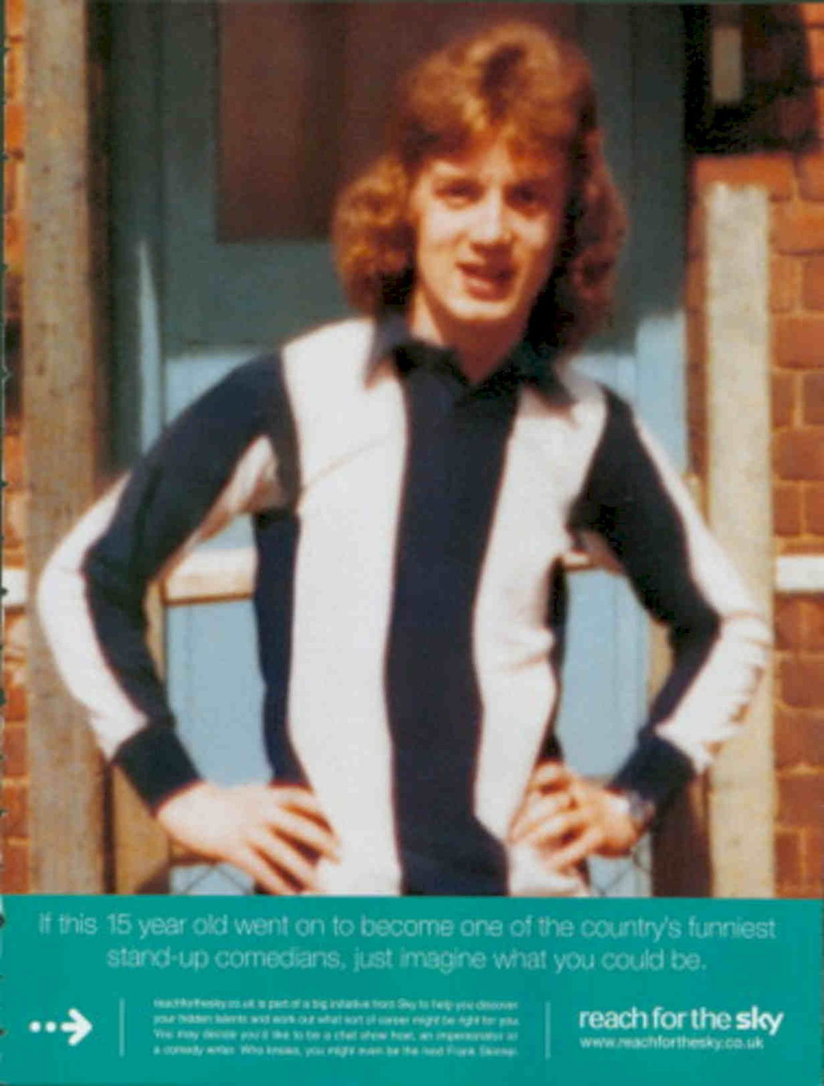 Striped Man Sky Vintage Retro Advert Poster A4 Photo Print