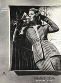 Striped Suit Balcony 1950s Vintage Retro Advert Poster