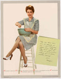 Striped Woman Chair American World War II Advert Poster