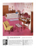 Strongbow Bedroom Furniture 1950s Vintage Retro Advert Poster