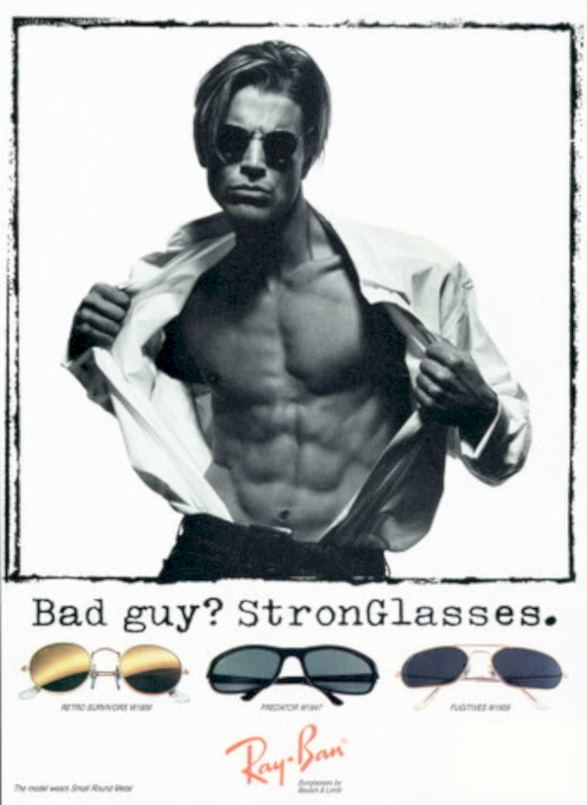 Stronglasses Rayban W101 1990s Vintage Retro Advert