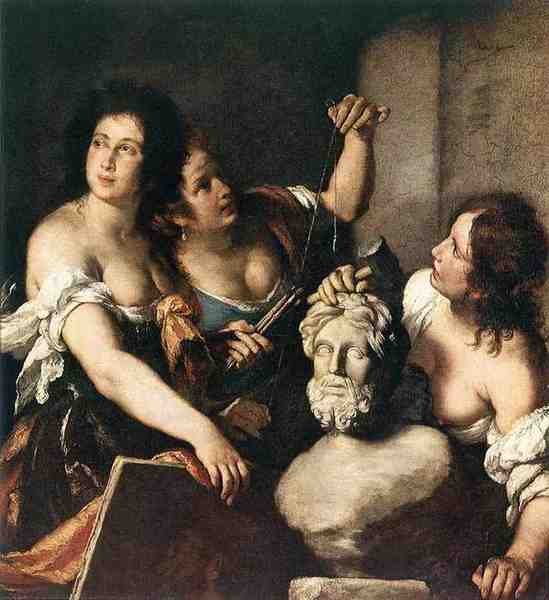 Strozzi Bernardo Allegory Of Arts A4 Photo Print