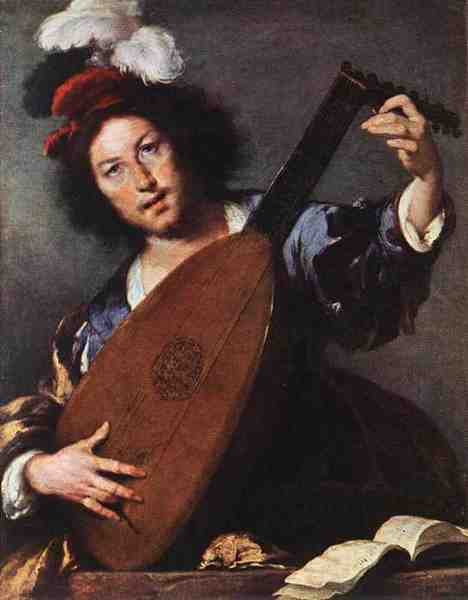 Strozzi Bernardo Lute Player A4 Photo Print