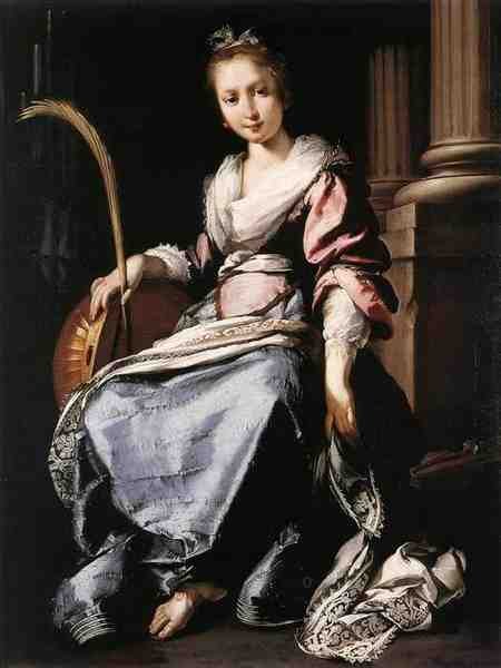 Strozzi Bernardo St Cecilia A4 Photo Print
