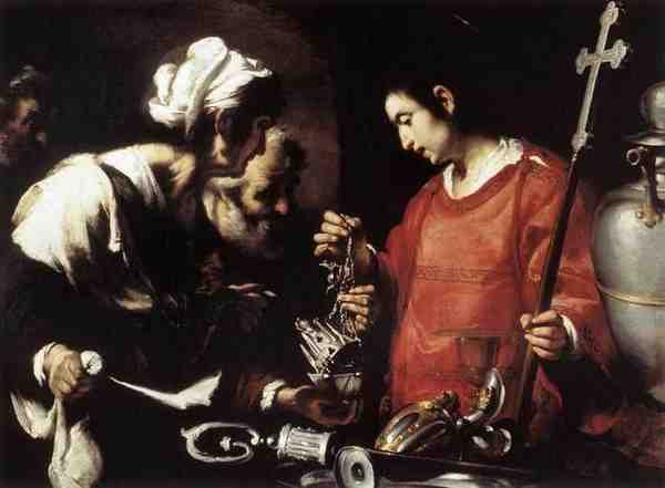 Strozzi Bernardo The Charity Of St Lawrence A4 Photo Print
