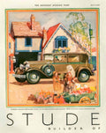 Studebaker Coupe Flowers 1930s Vintage Retro Advert Poster