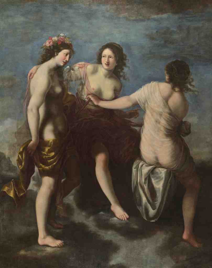 Studio of Francesco Furini The Three Graces A4 Photo Print