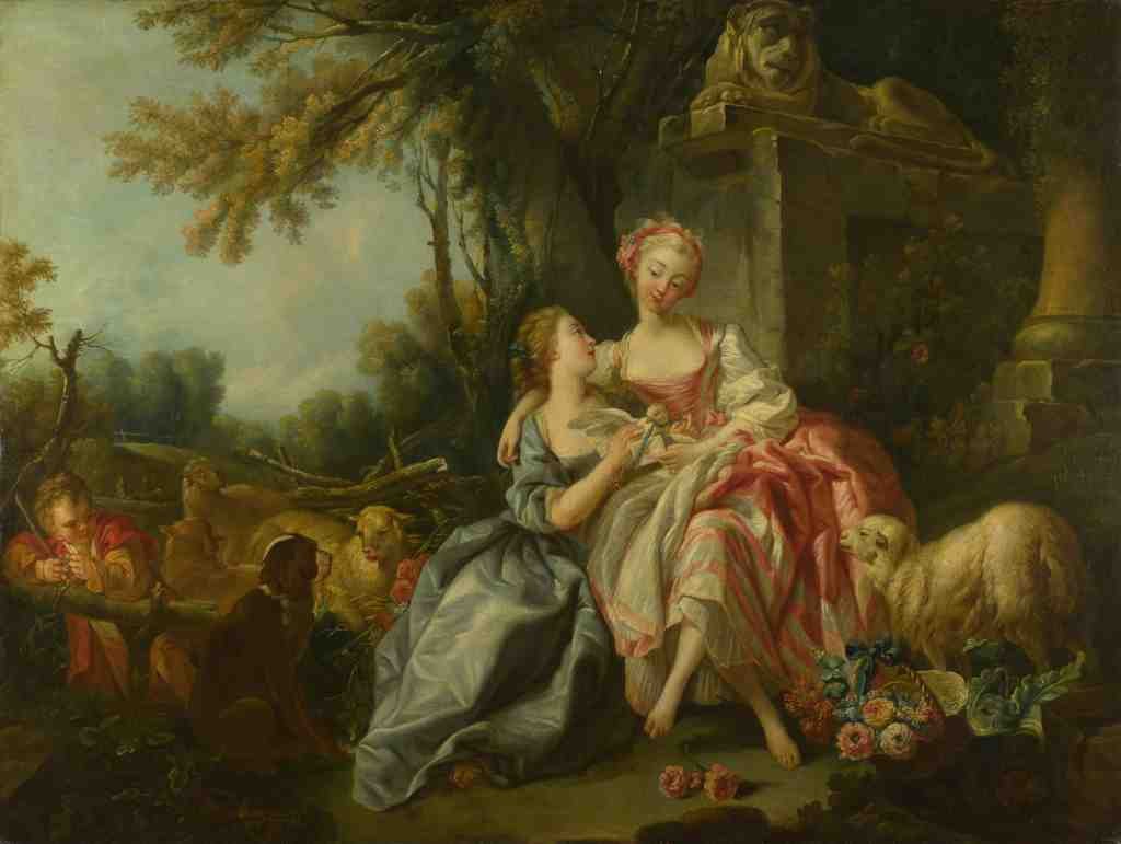 Studio of Francois Boucher The Billet Doux A4 Photo Print