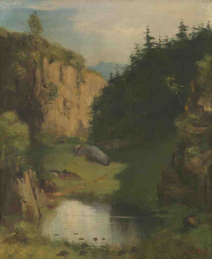 Studio of Gustave Courbet The Pool A4 Photo Print