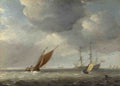 Studio of Willem van de Velde Small Dutch Vessels in a Breeze A4 Photo Print