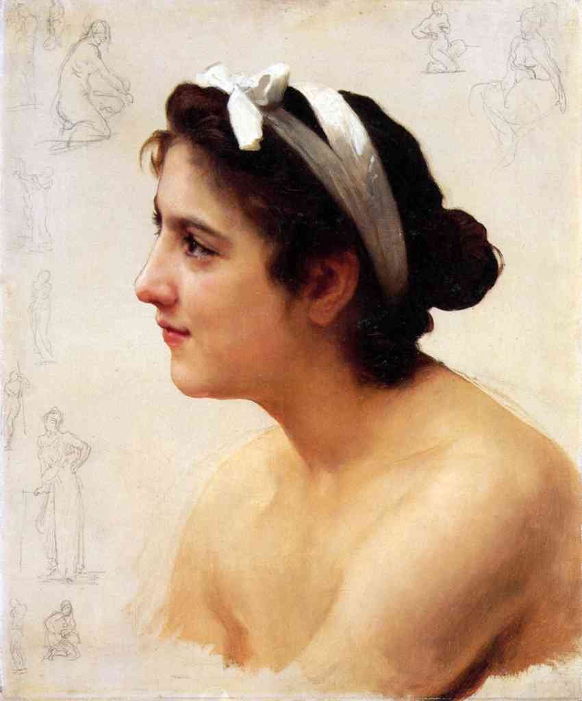 Study Of A Woman For Offering To Love Bouguereau A4 Photo Print