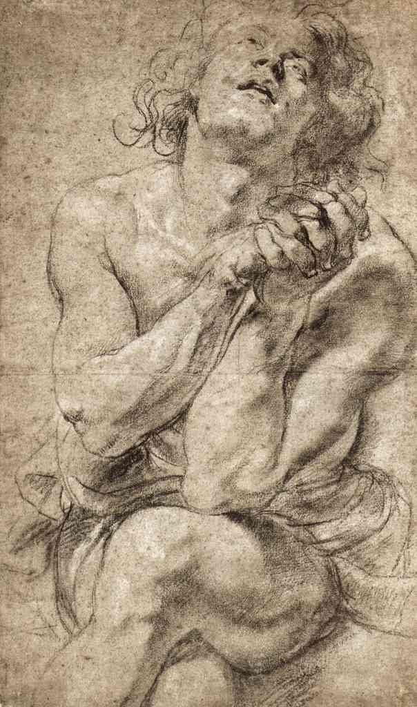Study Of Daniel In The Lion S Den Rubens A4 Photo Print