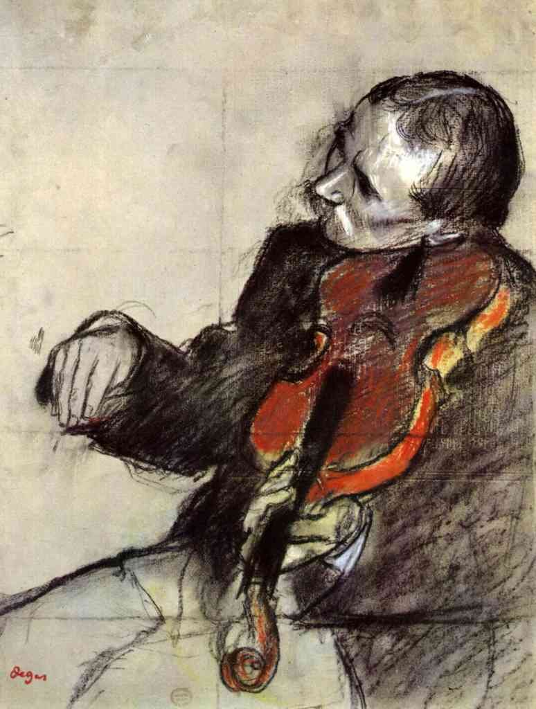 Study Of Violinist Degas A4 Photo Print