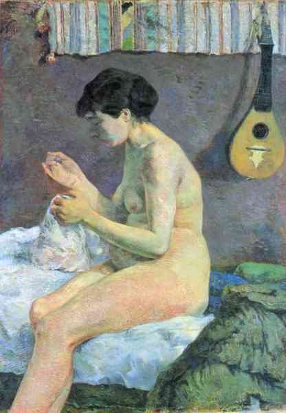 Study of a Nude by Gauguin A4 Photo Print
