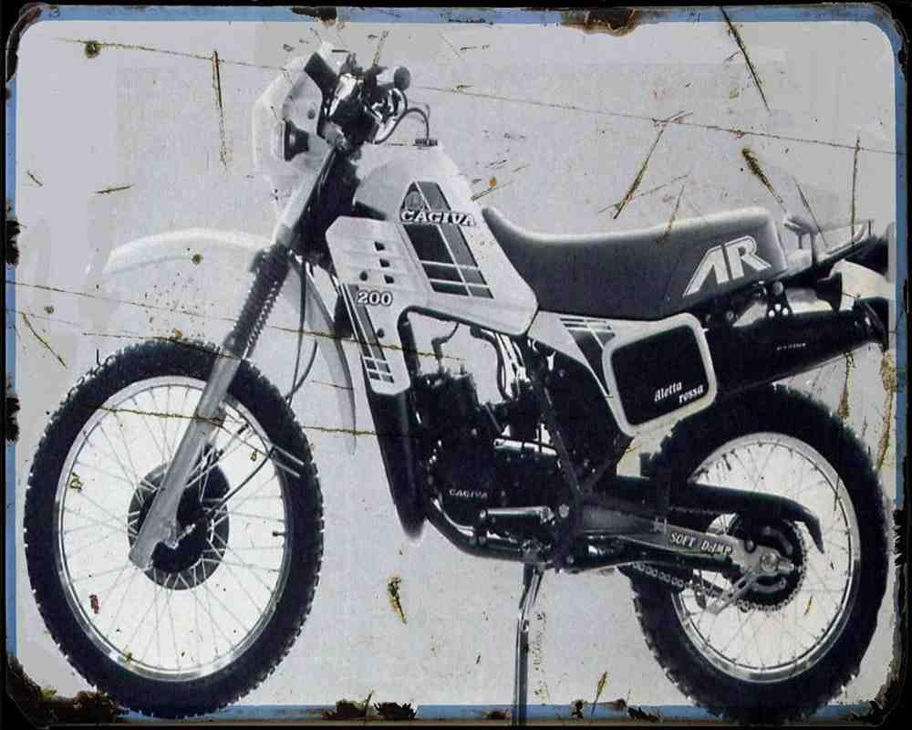 Stx200 A4 Photo Print Motorbike Vintage Aged