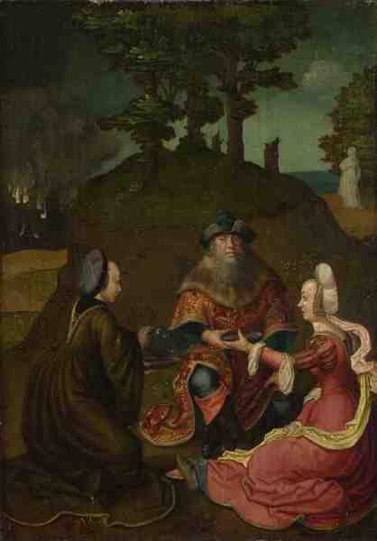 Style Of Lucas Van Leyden Lot'S Daughters Make Their Father Drink Wine A4 Photo Print