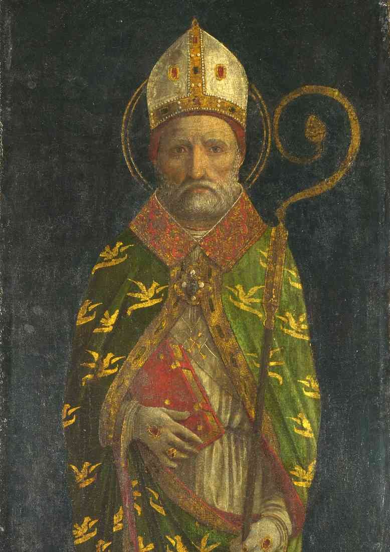 Style of Ambrogio Bergognone Saint Ambrose crop A4 Photo Print