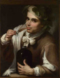 Style of Bartolome Esteban Murillo A Young Man Drinking A4 Photo Print