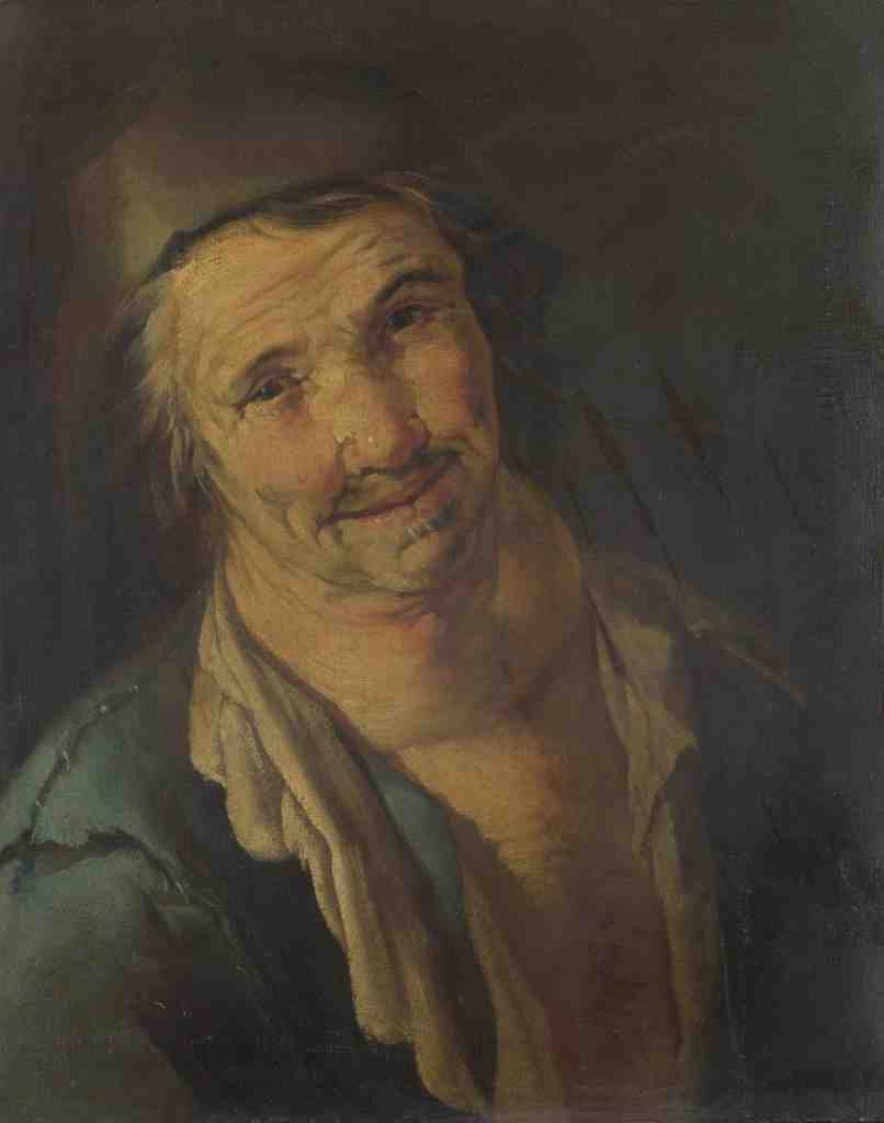 Style of Giacomo Francesco Cipper Head of a Man in Blue A4 Photo Print