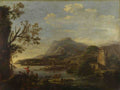 Style of Salvator Rosa A Coastal Scene A4 Photo Print