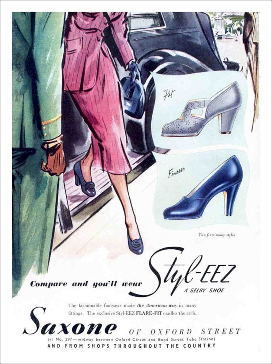 Styleeze Selby Shoes 1950s Vintage Retro Advert Poster A4 Photo Print