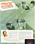 Styrene Blocks Spheres 1950s Vintage Retro Advert Poster