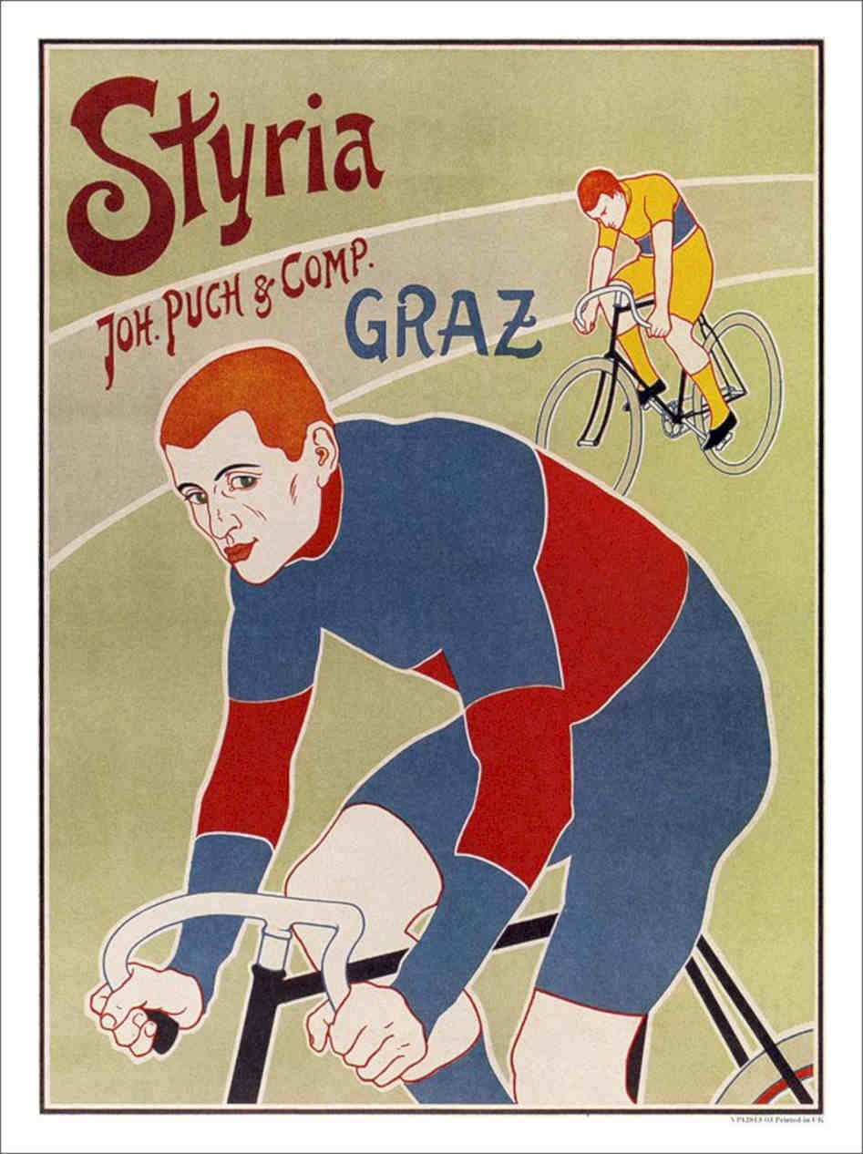 Styria Puch Bicycles Vintage Retro Advert Poster A4 Photo Print